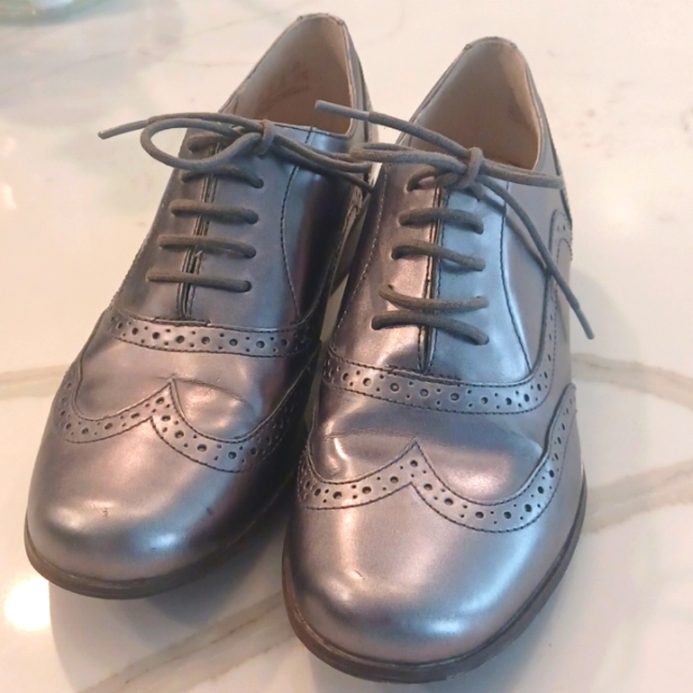 CLARKS Narrative Hamble Oak hamble oak brogues Silver wingtips women’s 8M